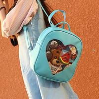 Harajuku Transparent Heart Backpack - Thumbnail 4