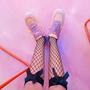 Free Shipping - Bowknot Fishnet Socks-4