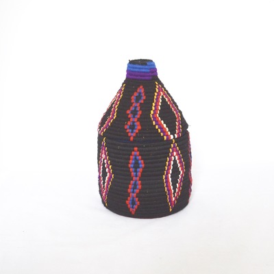  sold sold sold berber basket handwoven vintage moroccan wool lidded basket