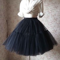 Women black Tulle Skirt Women Girl BLACK Skirts NWT - Thumbnail 3