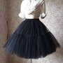 Women black Tulle Skirt Women Girl BLACK Skirts NWT-3