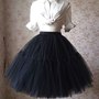 Women black Tulle Skirt Women Girl BLACK Skirts NWT-2