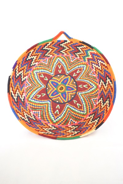  SOLD SOLD SOLD Handwoven Vintage Moroccan Round Berber Basket Platter Bowl Tray