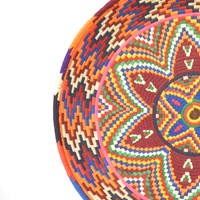  SOLD SOLD SOLD Handwoven Vintage Moroccan Round Berber Basket Platter Bowl Tray - Thumbnail 4