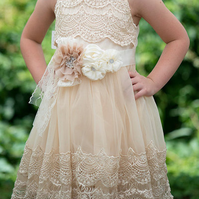 Girls ivory lace dress,crochet lace dress,ivory flower girl dress,flower girl dress, girls dress,country wedding flower girl,rustic dress