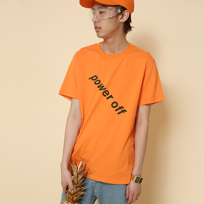 Power off orange t shirt