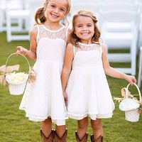  Lace Flower Girl Dress Love the flower girls in for wedding Baby Girl Dress Lace Flower Girl Dress Toddler Girl Dress Backless Flower Girl Dress - Thumbnail 1