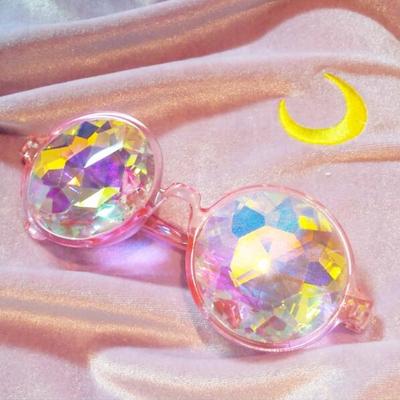 Kaleidoscope illusion round sunglasses