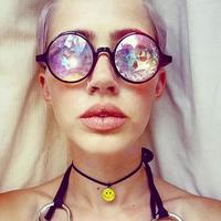 Kaleidoscope illusion Round Sunglasses - Thumbnail 4
