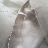 Ladies Light Gray Knee Length Tulle Skirt - Thumbnail 3