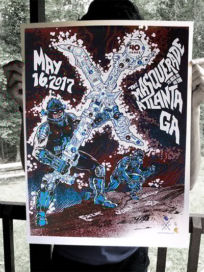 "X" (the band) "DARK MATTER" VARIANT - 40 year reunion Gig poster ". 18"x 24"