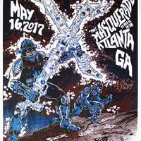 "X" (the band) "DARK MATTER" VARIANT - 40 year reunion Gig poster ". 18"x 24" - Thumbnail 1