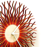 Radium red - elegant sunburst wall clock, a piece of wall art in 4 sizes - Thumbnail 5