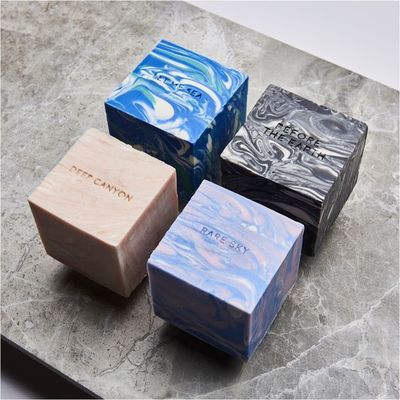 Layered marbled soap