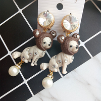 Chihuahua Bling Bling dangle earrings - Thumbnail 1