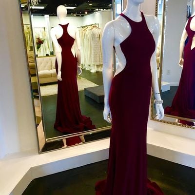 Wine red prom dresses,charming evening dress,prom gowns,mermaid prom dresses,2017 new prom gown,burgundy evening gown