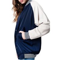 Blue Silky Bomber Jacket - Thumbnail 2