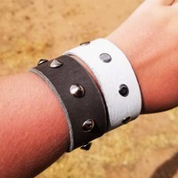 Sinner's Prayer leather cuffs - Thumbnail 1