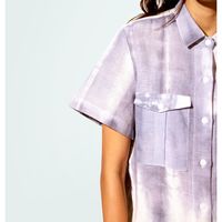 Tie Dyed Shirt Dress - Thumbnail 1