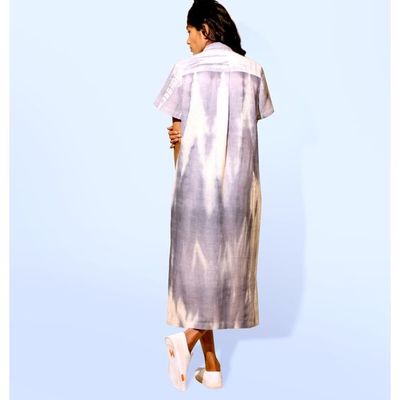 Tie dyed shirt dress