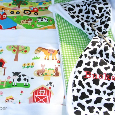 Burp cloth bundle ~ e-i-e-i-o 