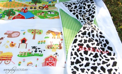 Burp cloth bundle ~ e-i-e-i-o 