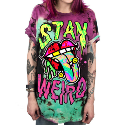 STAY WEIRD TIE DYE TEE