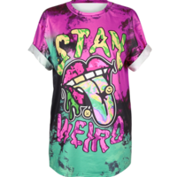 STAY WEIRD TIE DYE TEE - Thumbnail 1