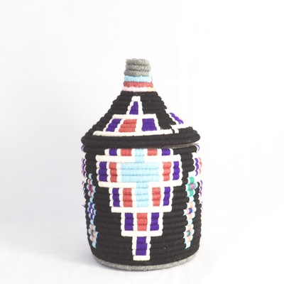  sold sold sold berber basket handwoven vintage moroccan wool lidded basket