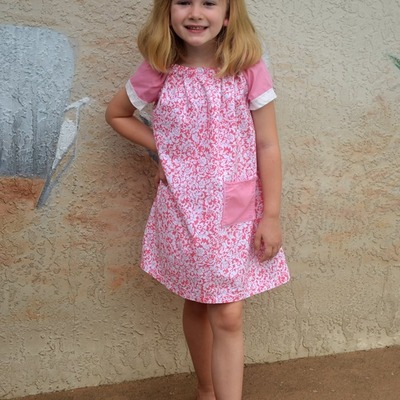 Peasant dress- large (7/8 and 9/10)