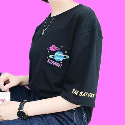 Planet embroidered t-shirt