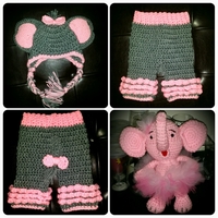 Elephant Outfit- Crochet - Thumbnail 3