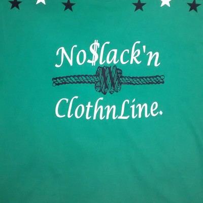 No$lack'nclothnline. (mintgreen,black&white) t-shirt.