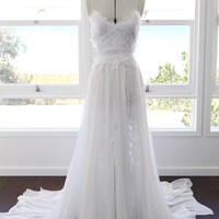 Beach Backless Wedding dress,wedding dress, cheap wedding dress, cheap wedding gown, bridal wedding dress,W28 - Thumbnail 1