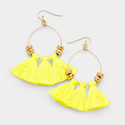 Circle Earrings In Yellow