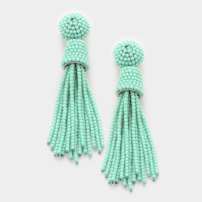 Tassel Earrings In Mint