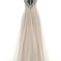 High Quality French Lace Champagne Vintage Summer Wedding Dress - Thumbnail 1