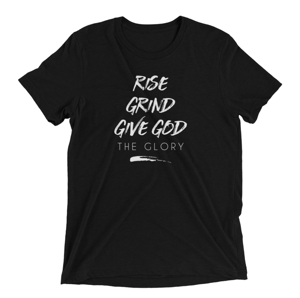 Rise Grind Glory Tri-blend T-shirt - Black/White