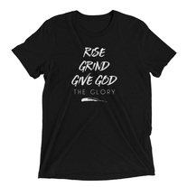 Rise Grind Glory Tri-blend T-shirt - Black/White