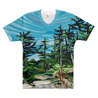 Kimberly thompson collection-chatham island - men's v-neck t-shirt - from michael david