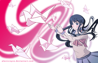 Dangan ronpa sayaka with cranes