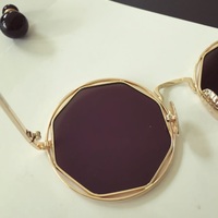 Geometric retro mirror sunglasses - Thumbnail 4