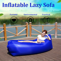 Fast Air Inflatable Portable Lazy Sofa Sleeping Bed Lounger Camping Beach Lay Bag