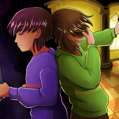 Undertale chara and frisk