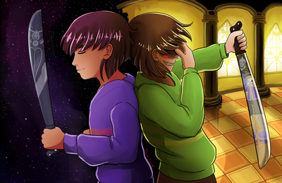Undertale chara and frisk