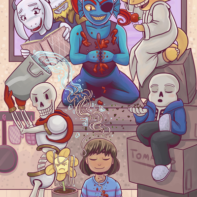 Undertale making spaghetti