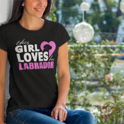This girl loves her labrador