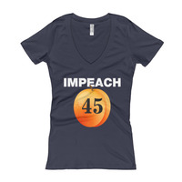 Impeach 45 Women's V-Neck T-shirt - Thumbnail 1