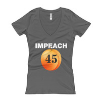 Impeach 45 Women's V-Neck T-shirt - Thumbnail 2