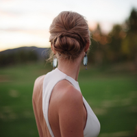 A line Halter Neckline Sexy Open Back Wedding Dress - Thumbnail 1